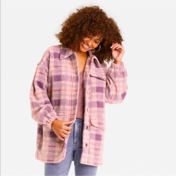 Universal Thread Plaid Shacket - Picture 1 of 6